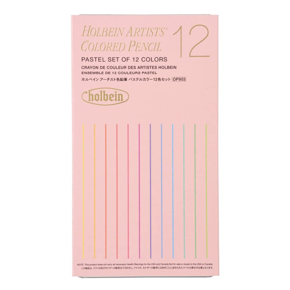 Coffret 12 Crayon de Couleur Pastel Holbein