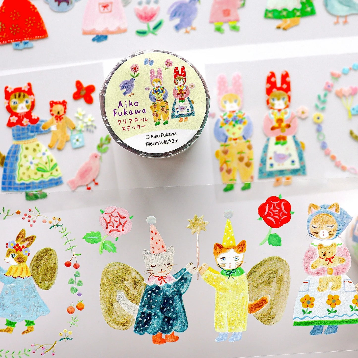 Komamono Creative x Aiko Fukawa Clear Roll Sticker