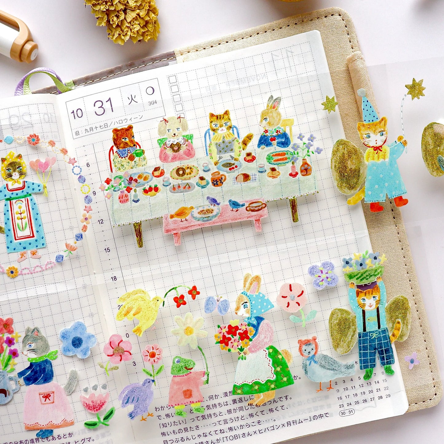 Komamono Creative x Aiko Fukawa Clear Roll Sticker