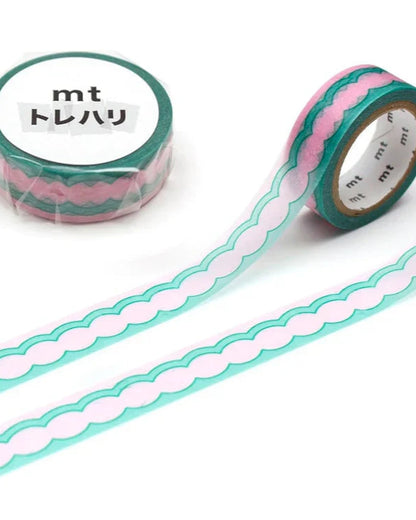 Masking Tape Ellipses Pink and Green Trehari Series