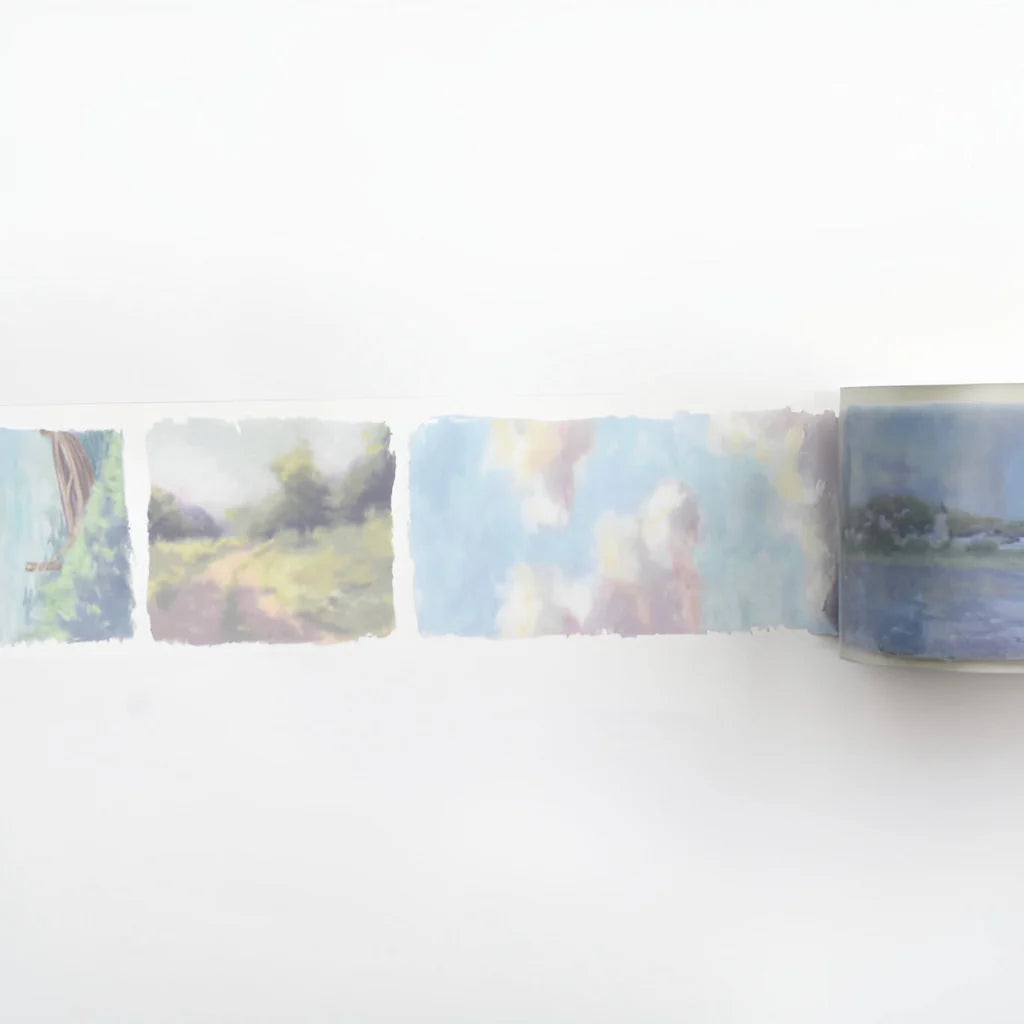 Landscape Masking Tape Sunlight Trough the Trees Nature