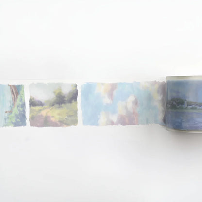 Landscape Masking Tape Sunlight Trough the Trees Nature