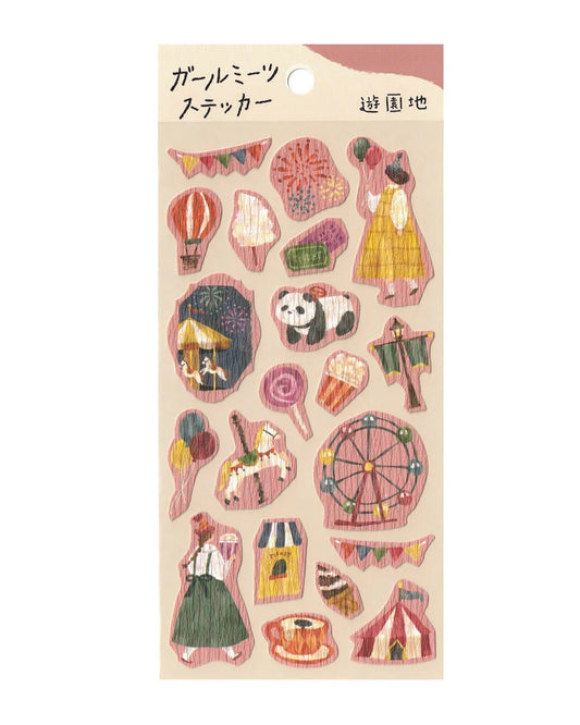 Stickers Girls Daily Life Amusement Park Mindwave