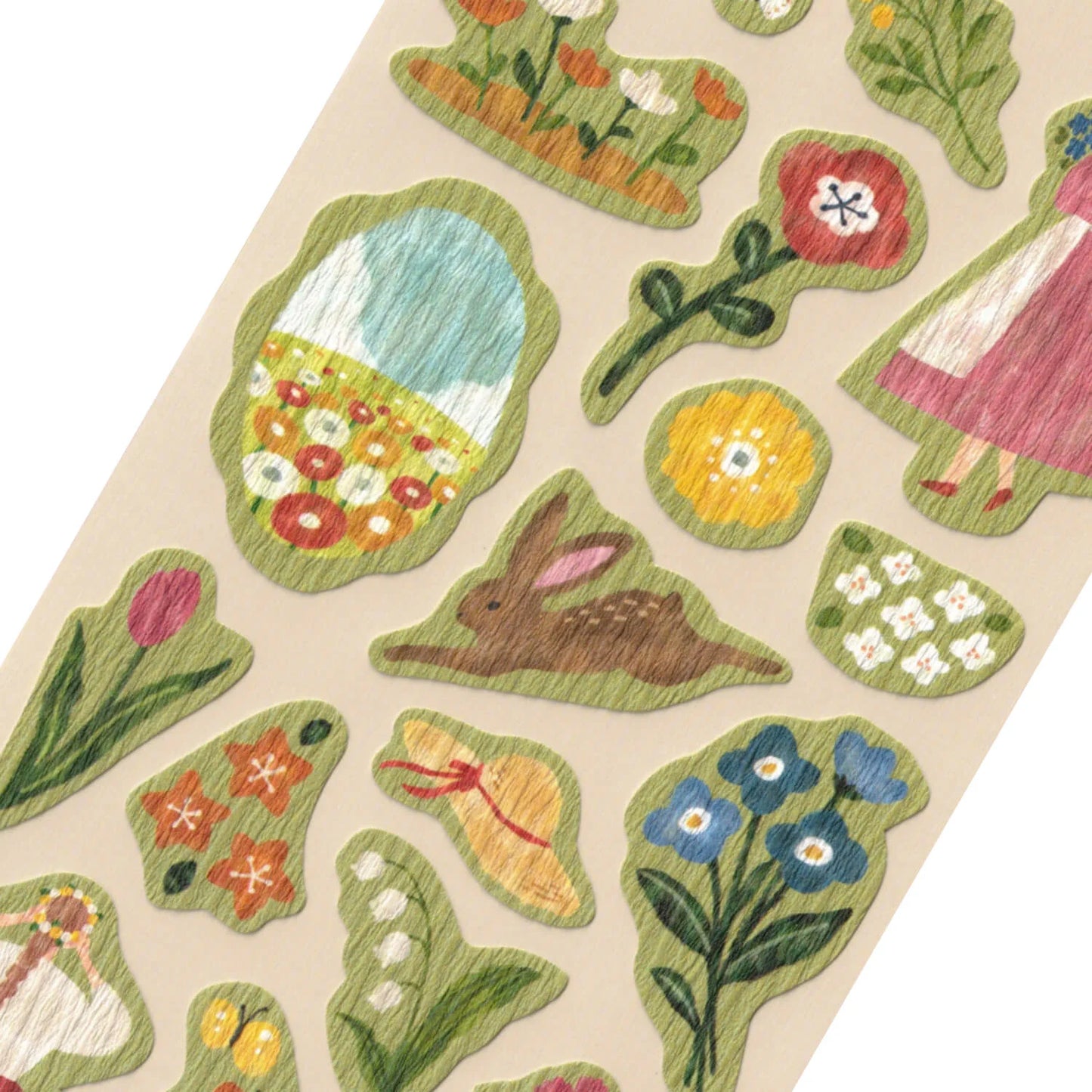 Stickers Girls Daily Life Picking Flowers Mindwave