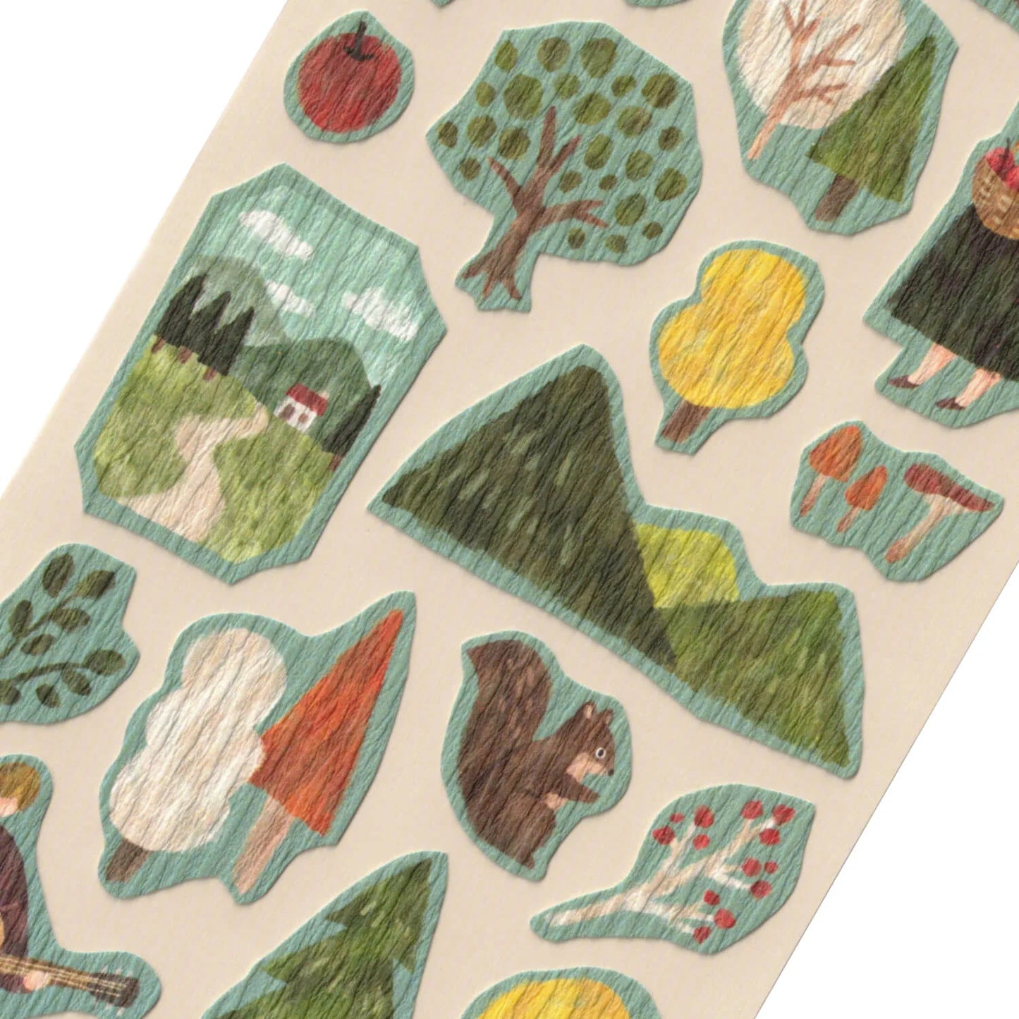 Stickers Girls Daily Life Walking in the Forest Mindwave