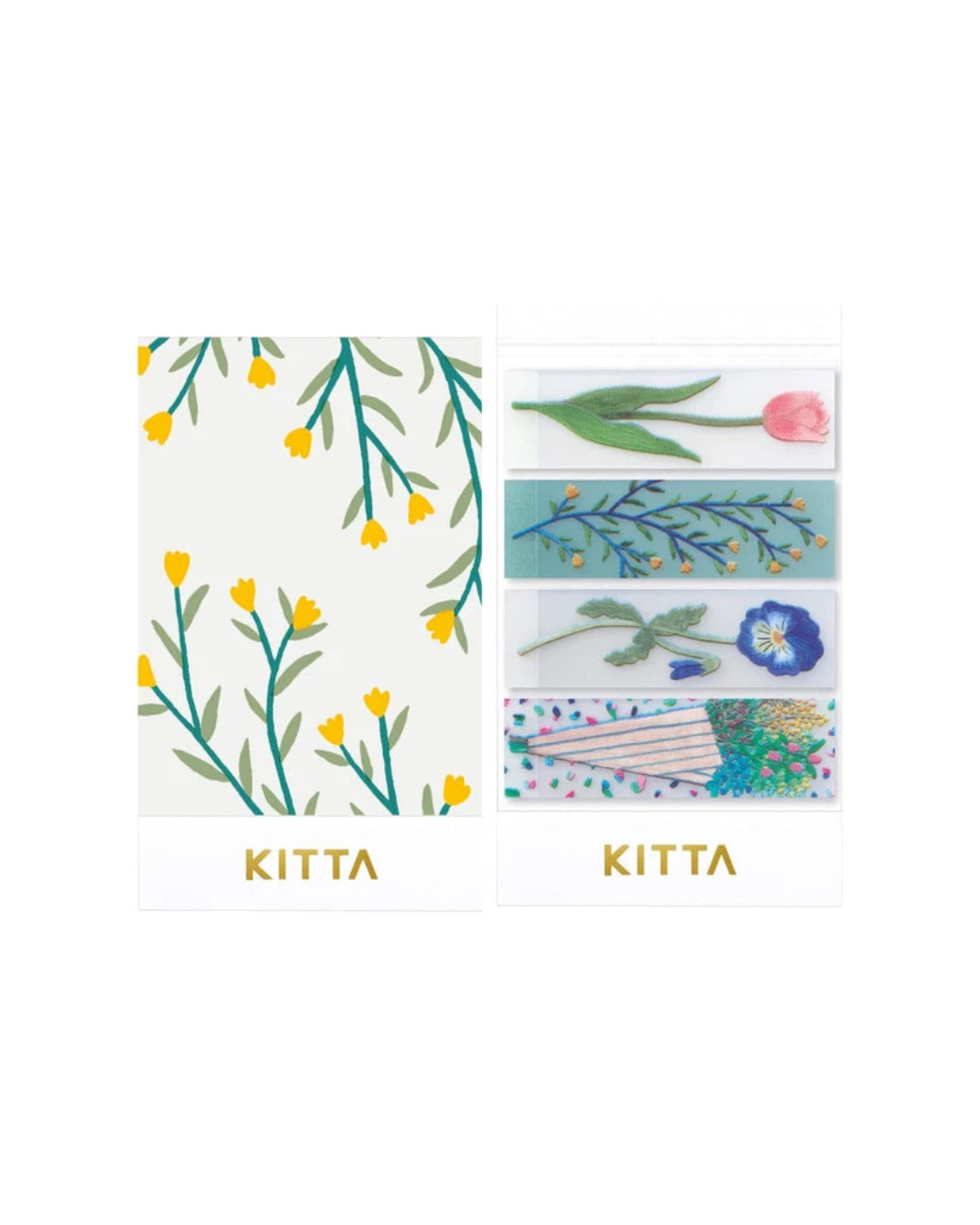 Carnet de Stickers prédécoupés Fleurs Brodées - KITTA Clear
