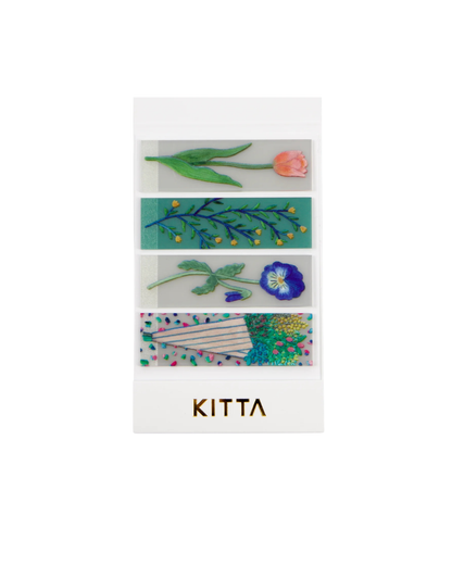 Carnet de Stickers prédécoupés Fleurs Brodées - KITTA Clear