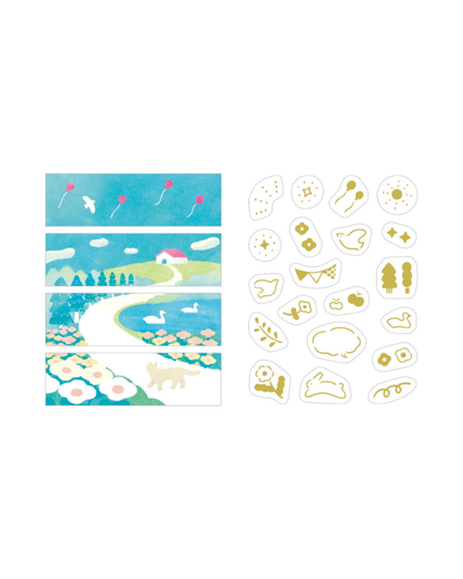 Pre-cut Masking Tape Notebook Landscape — KITTA Collage