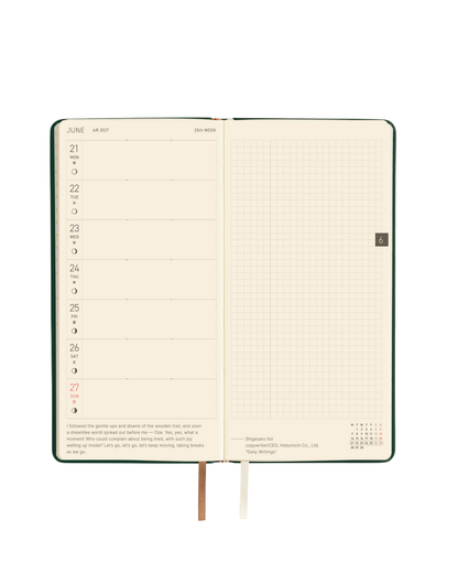 Agenda Hobonichi Techo Weeks – Leather Forest Green 2027