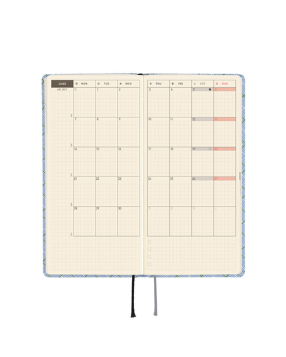 Hobonichi Techo Weeks Planner - Shirt Fabric Graph Plaid 2027