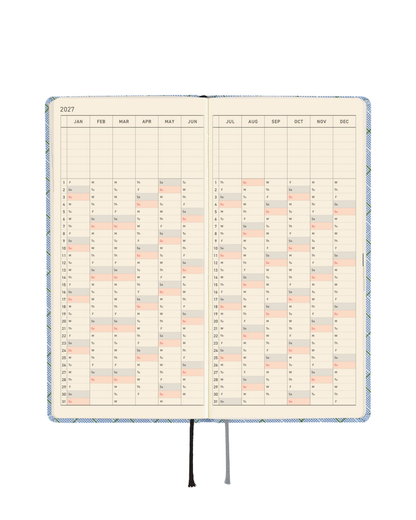 Hobonichi Techo Weeks Planner - Shirt Fabric Graph Plaid 2027