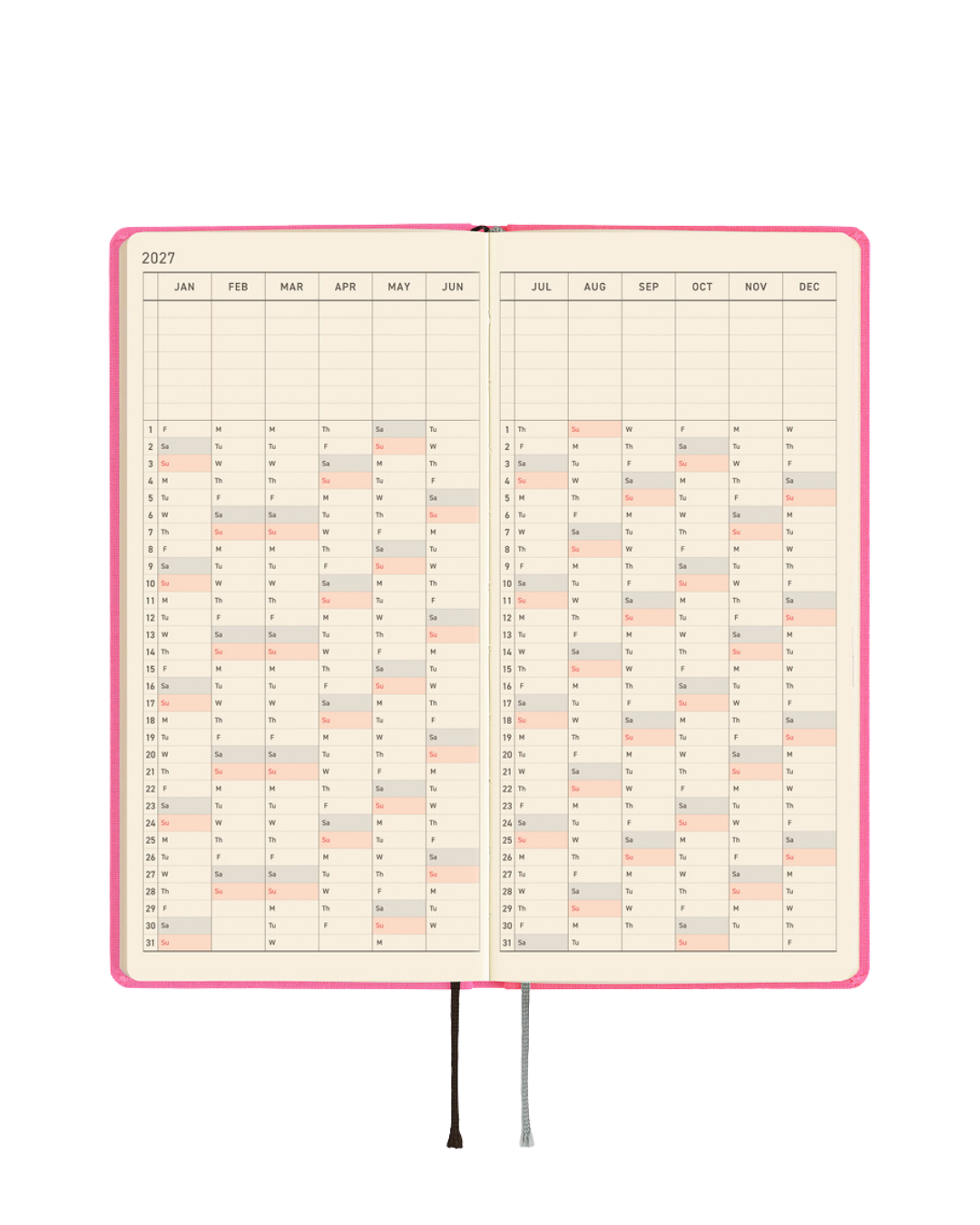 Agenda Hobonichi Techo Weeks – Colors Pink Sapphire