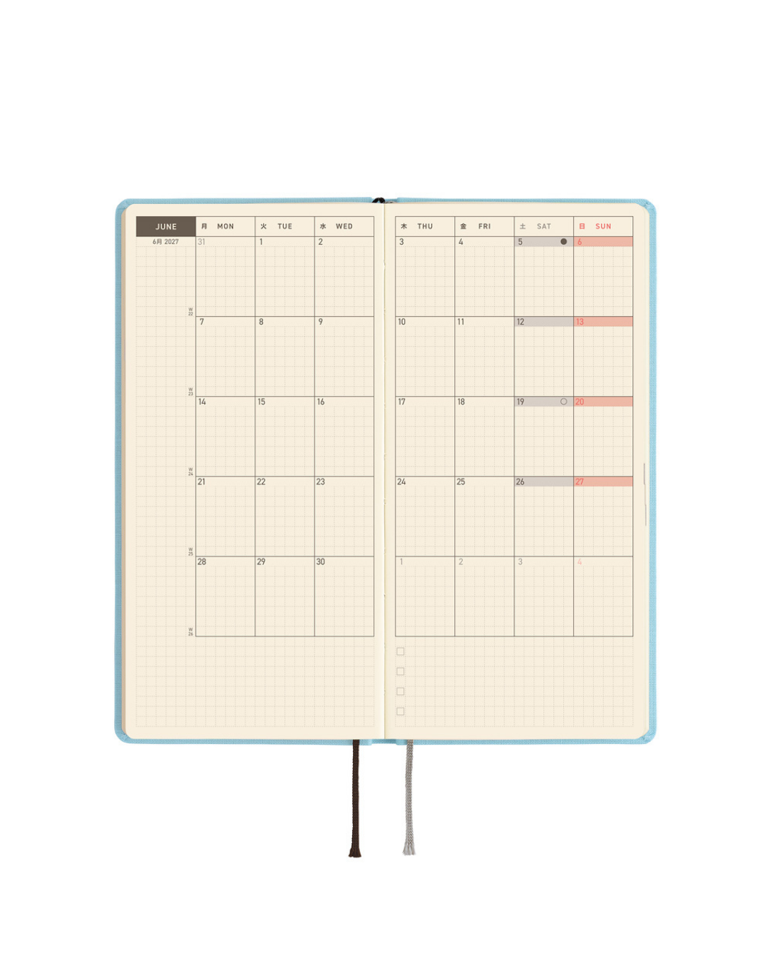Agenda Hobonichi Techo Weeks – Colors Sea Glass