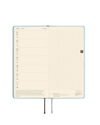 Agenda Hobonichi Techo Weeks – Colors Sea Glass