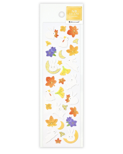 Autumn Rabbit Fabric Stickers Gold Foil – NB Co.