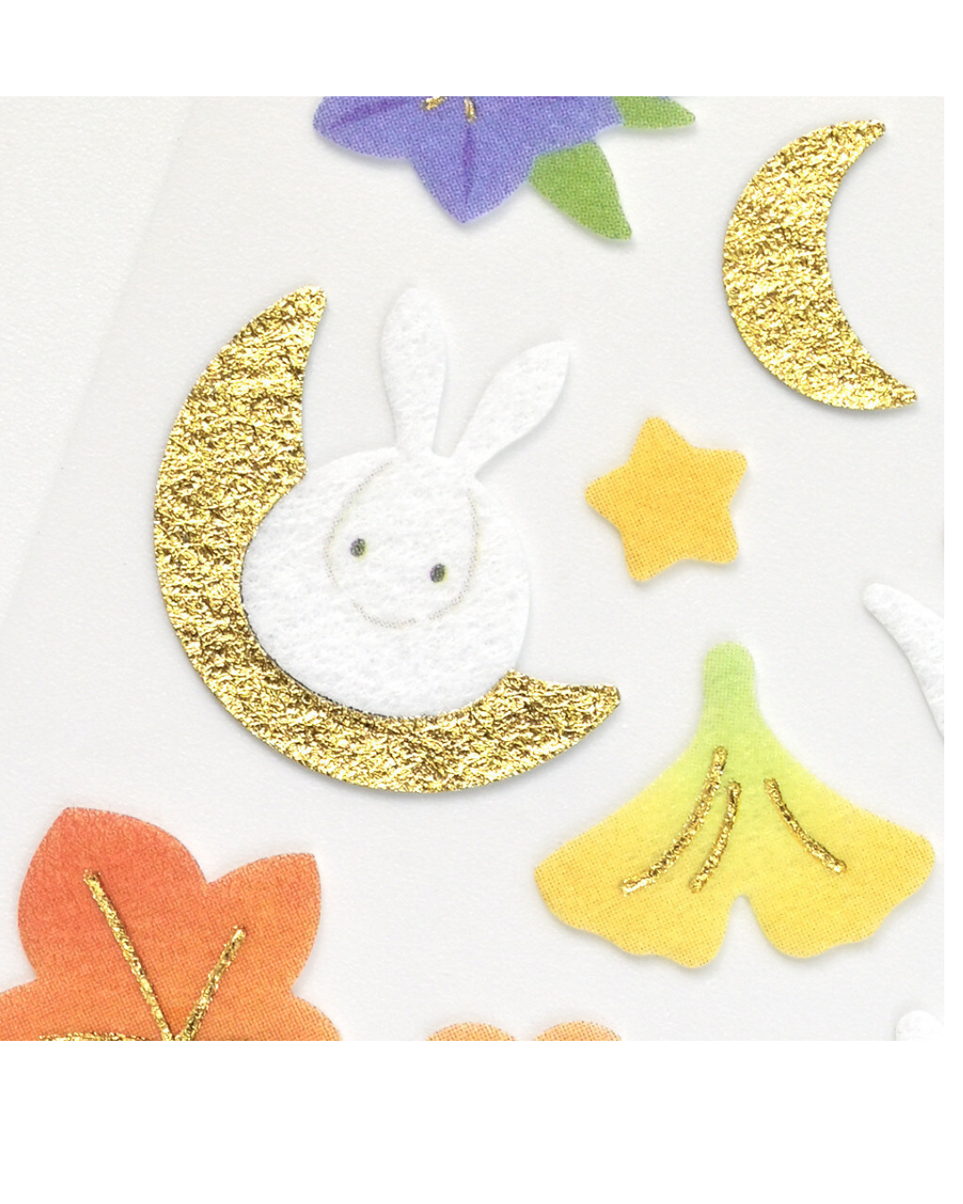 Autumn Rabbit Fabric Stickers Gold Foil – NB Co.