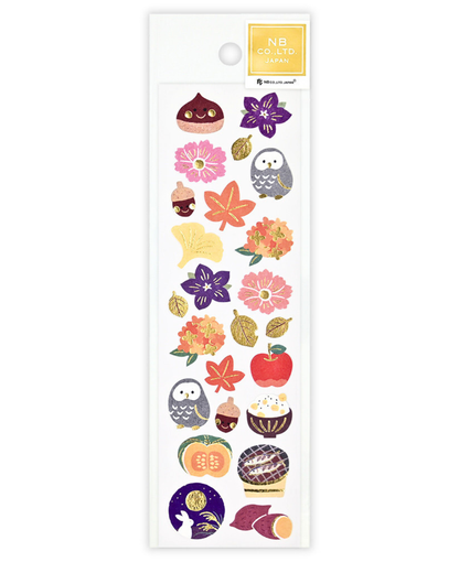Autumn Delights Gold Foil Washi Stickers – NB Co.
