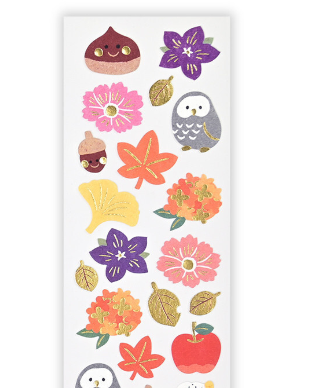 Autumn Delights Gold Foil Washi Stickers – NB Co.
