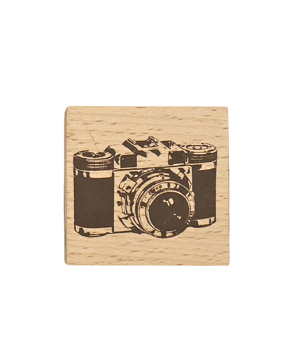 Tampon en Bois Appareil Photo Vintage