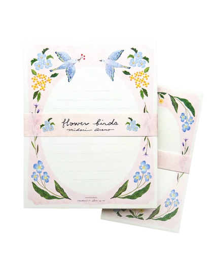 Set de Papier à Lettres Flower Birds – Midori Asano