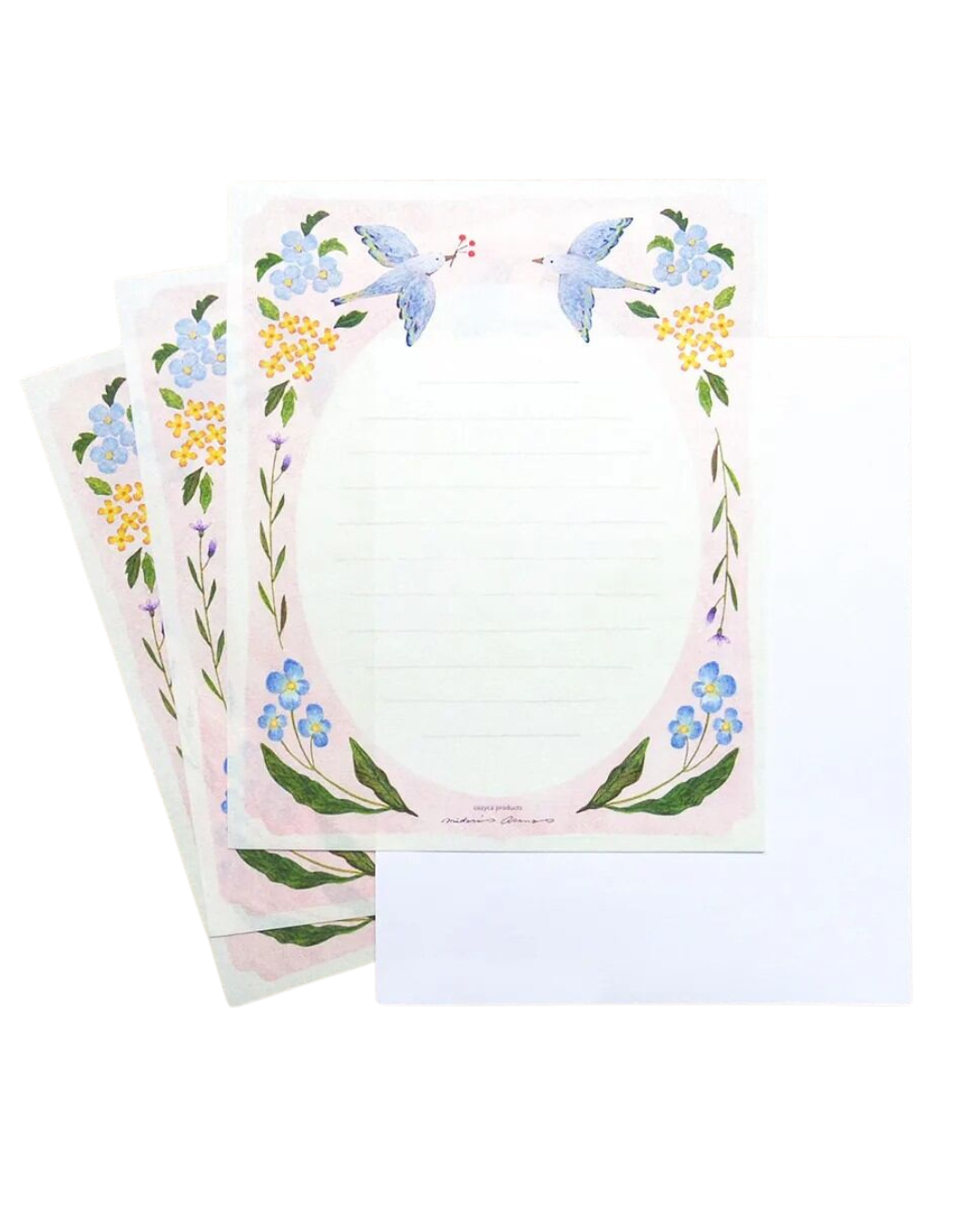 Set de Papier à Lettres Flower Birds – Midori Asano