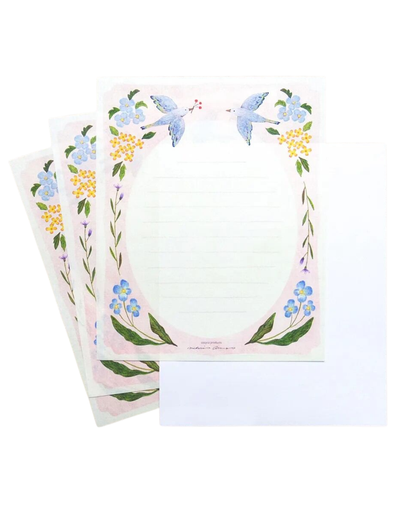Set de Papier à Lettres Flower Birds – Midori Asano