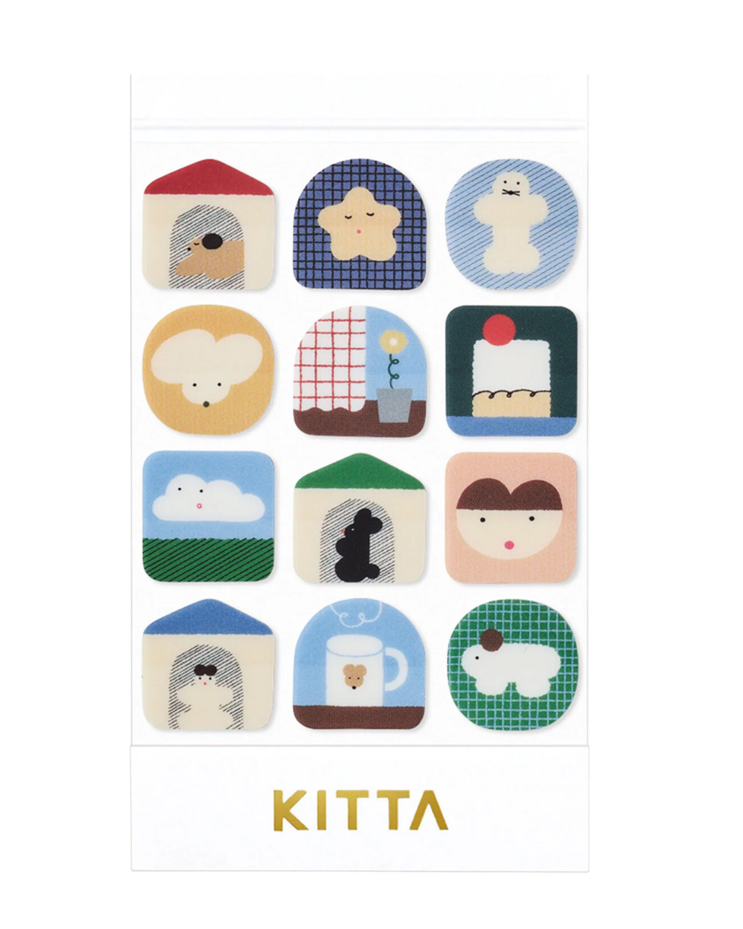 Carnet de Stickers Home (Icon) — KITTA Clear - King Jim