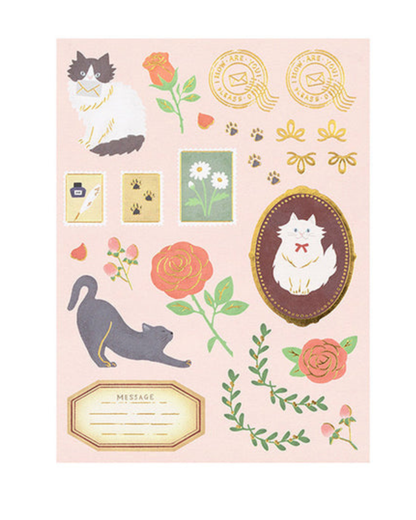 Set de Papier à Lettres Collage Chats – Midori