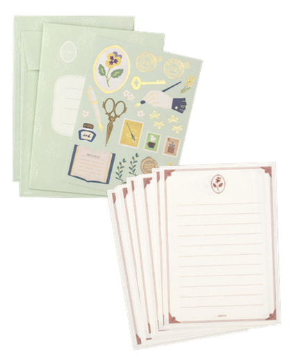 Set de Papier à Lettres Collage Papeterie – Midori