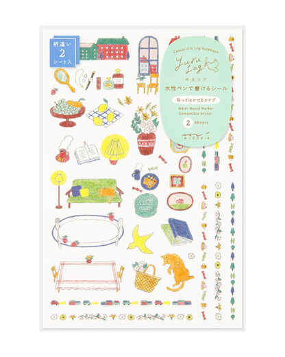 Stickers repositionnables Vie Quotidienne Yuru Log Midori