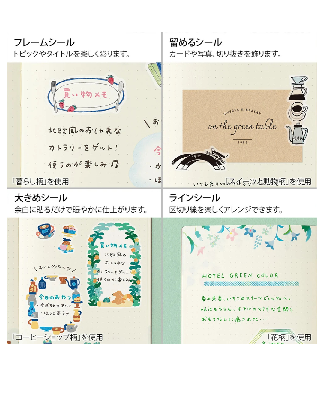 Stickers repositionnables Vie Quotidienne Yuru Log Midori