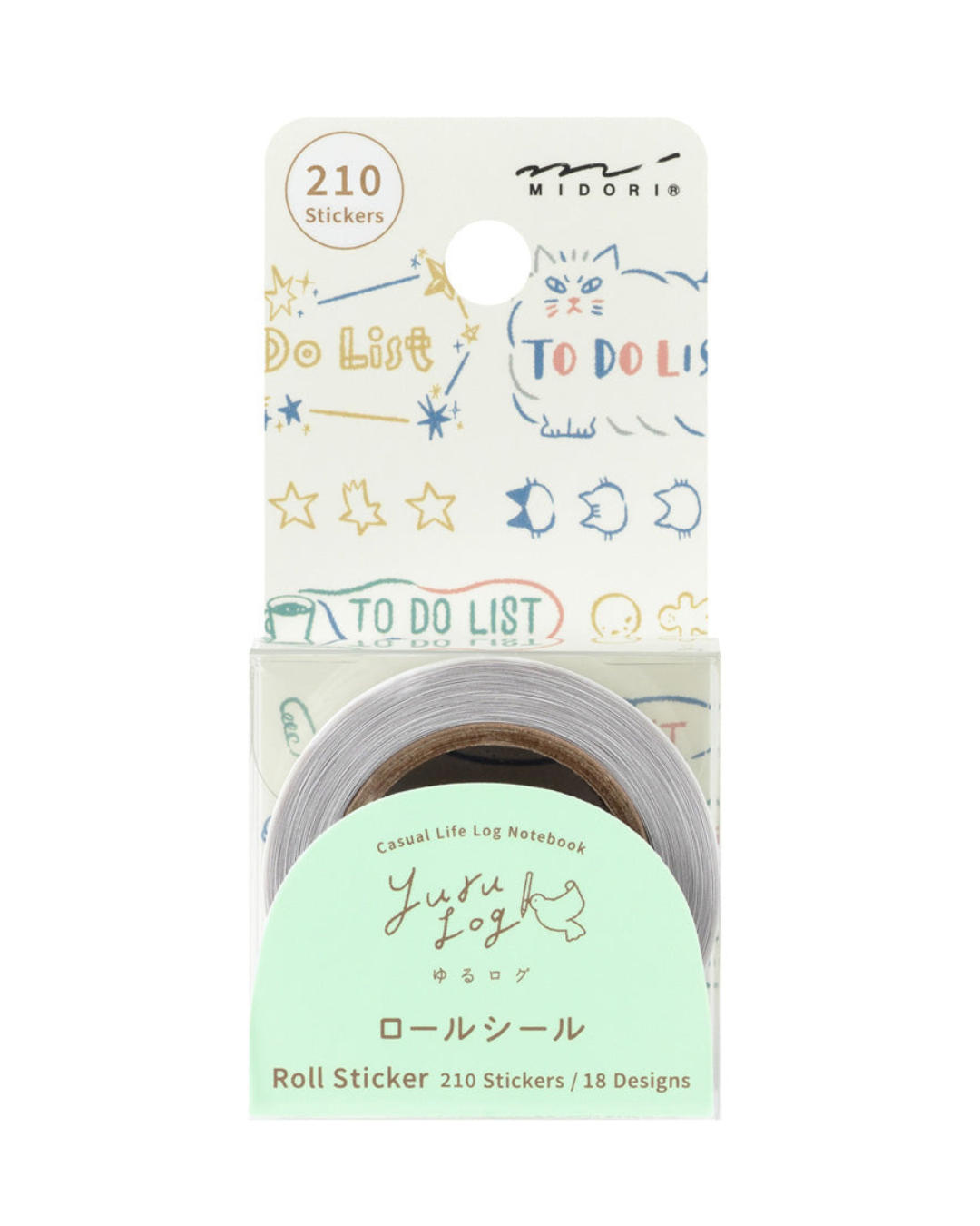 Rouleau de Stickers To Do List Yuru Log – Midori
