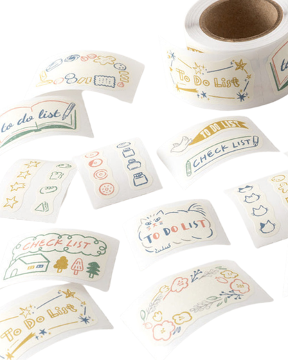 Rouleau de Stickers To Do List Yuru Log – Midori