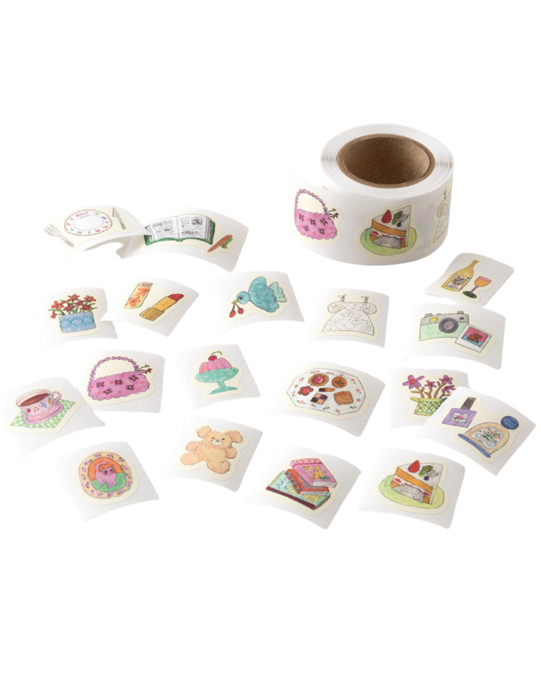 Rouleau de Stickers Motifs Yuru Log – Midori
