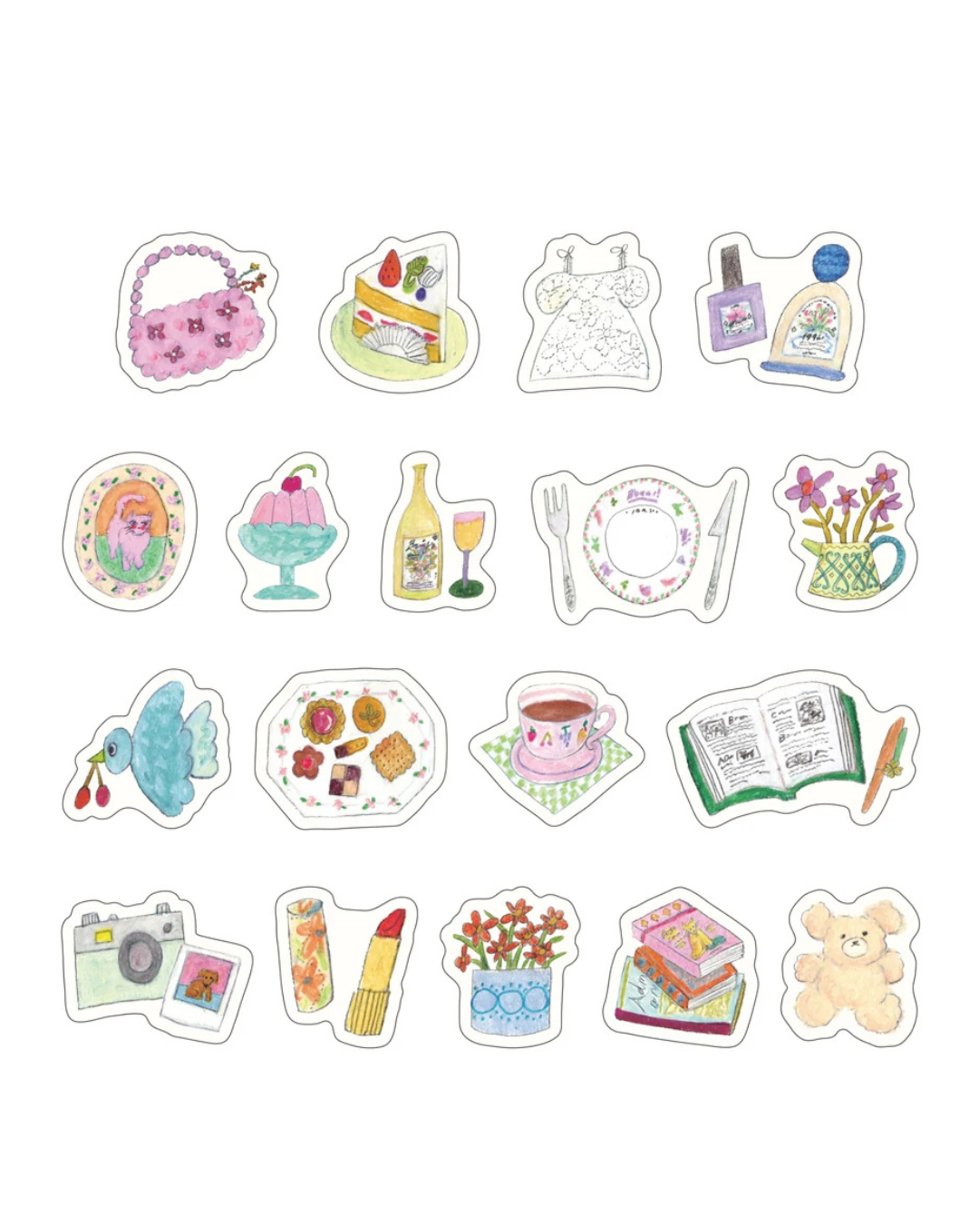 Rouleau de Stickers Motifs Yuru Log – Midori