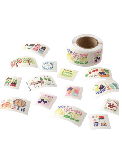 Rouleau de Stickers Timbres Yuru Log – Midori