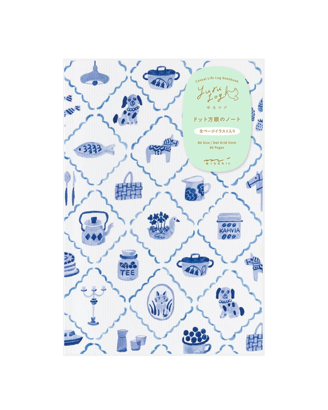 Carnet Yuru Log B6 Blue Nordic – Midori