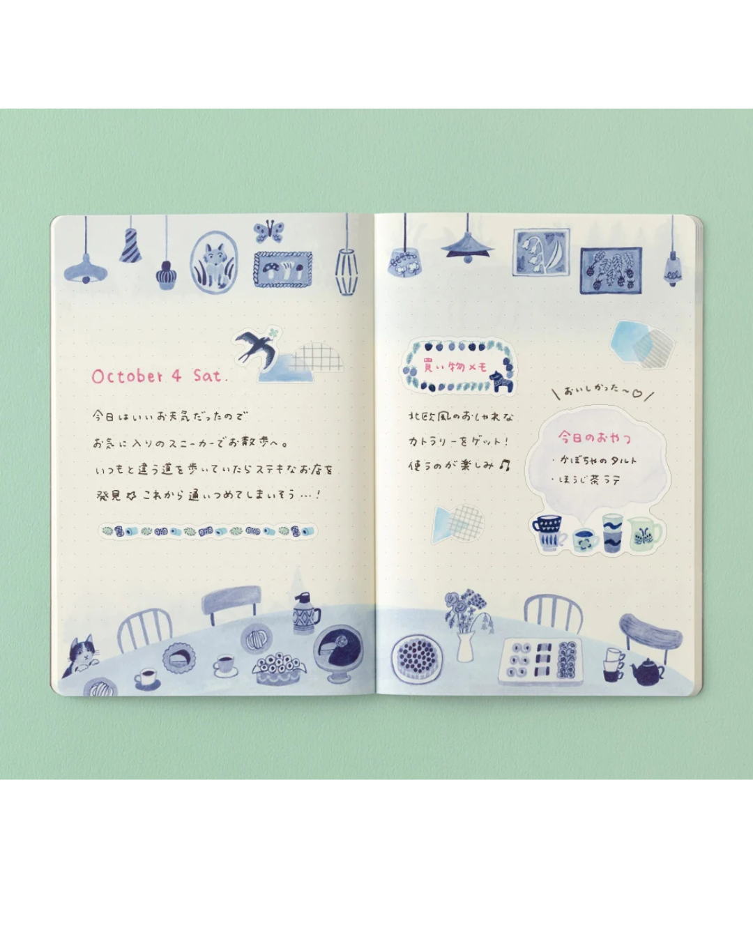 Carnet Yuru Log B6 Blue Nordic – Midori