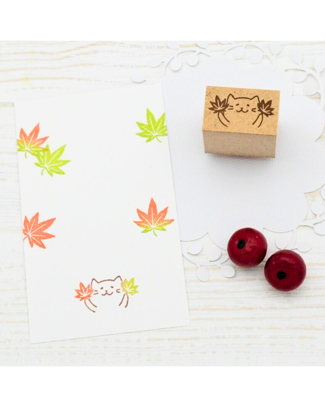 Tampons Chat Feuille d'Automne Akane