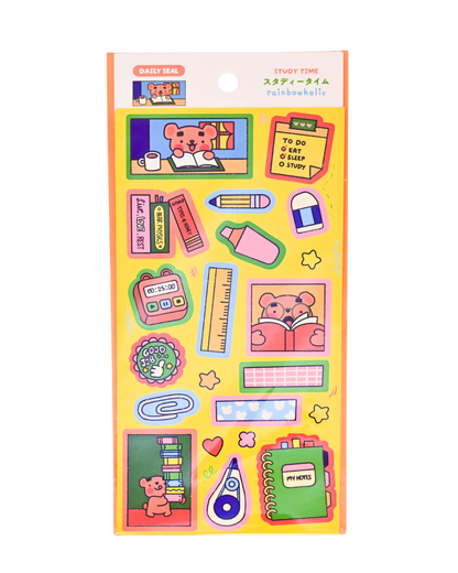 Stickers Study Time – Rainbowholic × Tazdaunicorn
