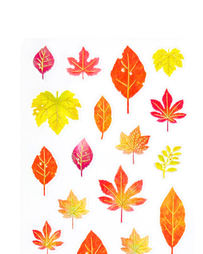 Stickers Feuilles d'Automne Gold Foil – Active Corporation
