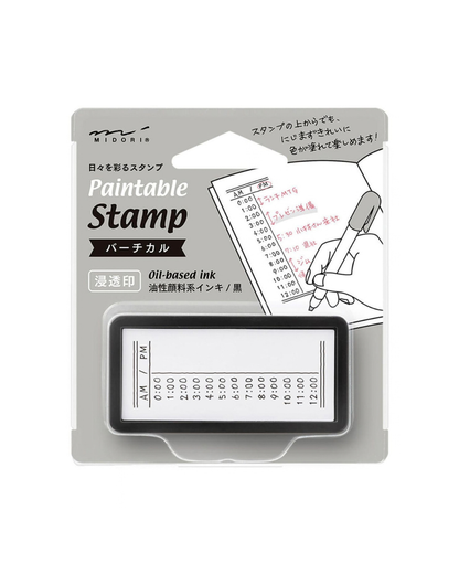 Tampon Paintable Pré-Encré Heure – Midori