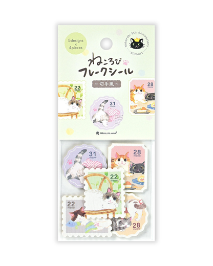 Stickers Flakes Nekorobi Stamp Style – Wanowa