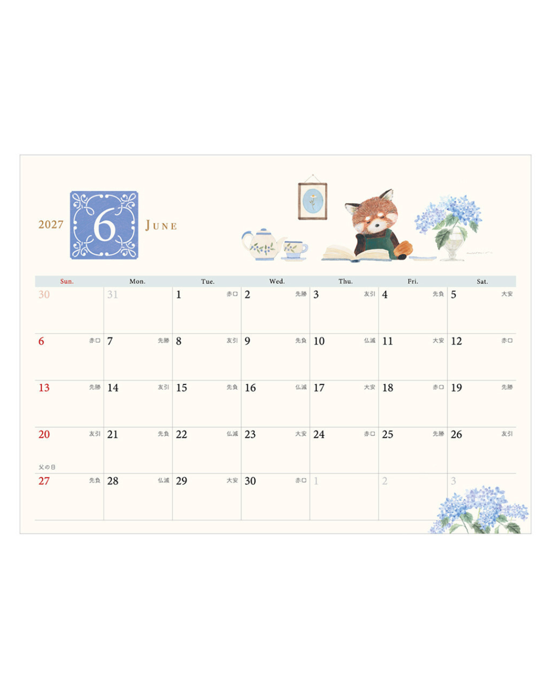Calendrier de Bureau 2027 Librairie Du Panda Roux Ressa – NB Co.
