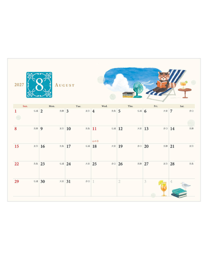 Calendrier de Bureau 2027 Librairie Du Panda Roux Ressa – NB Co.
