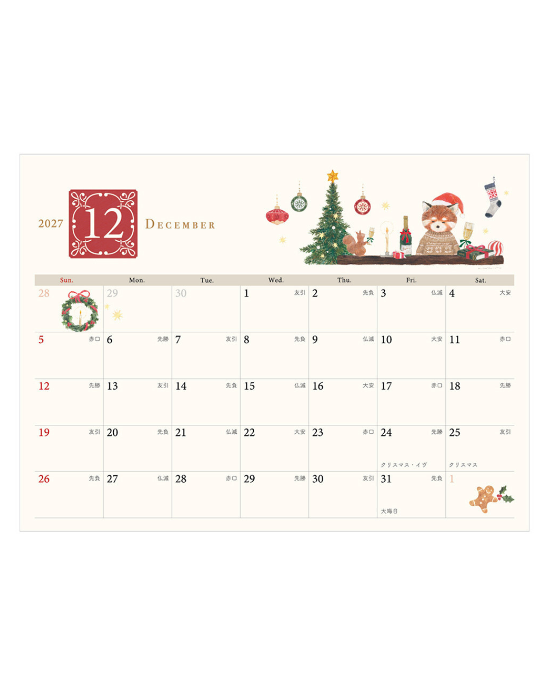 Calendrier de Bureau 2027 Librairie Du Panda Roux Ressa – NB Co.