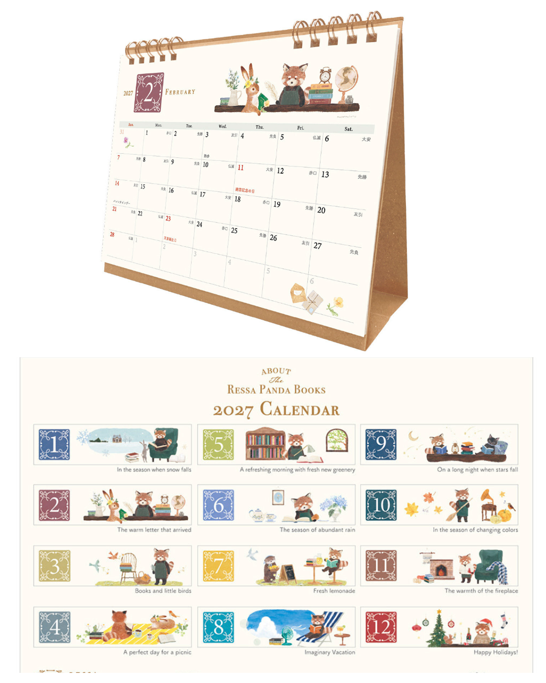 Calendrier de Bureau 2027 Librairie Du Panda Roux Ressa – NB Co.