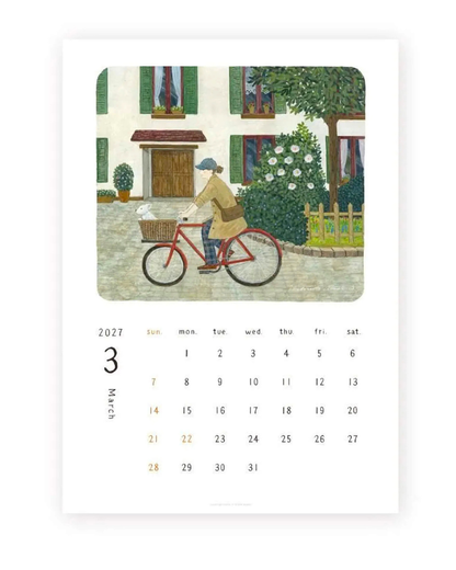Calendrier Mural 2027 A4 Midori Asano – Cozyca