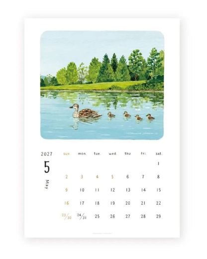 Calendrier Mural 2027 A4 Midori Asano – Cozyca