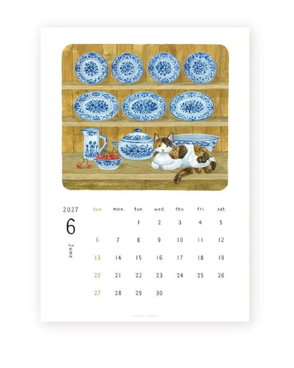 Calendrier Mural 2027 A4 Midori Asano – Cozyca
